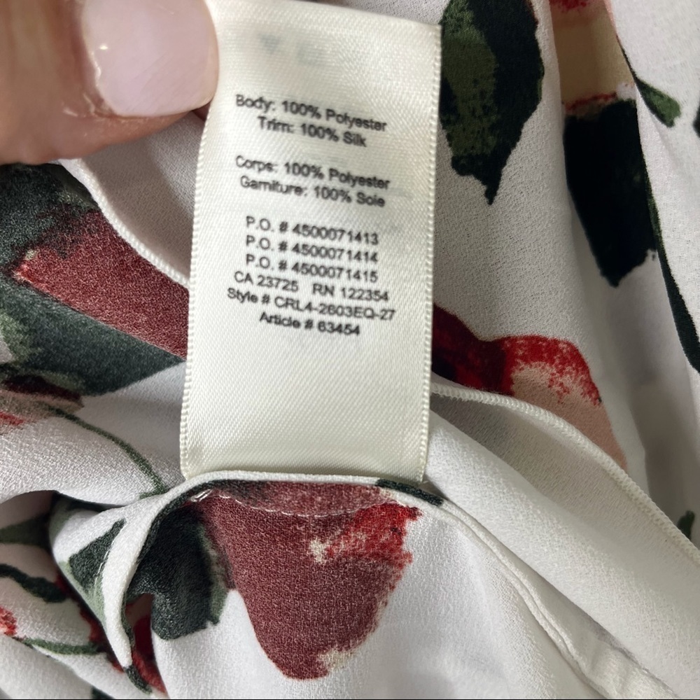 Wilfred Promener Blouse Floral Off The Shoulder Top Size Small Ruffle - Picture 14 of 14